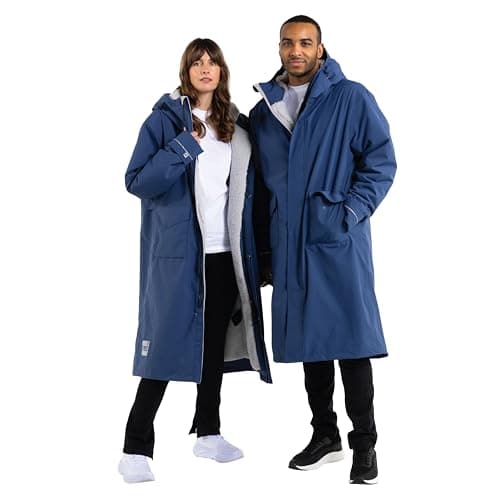 Image of Red Original Slimline EVO Pro Unisex Waterproof Parka Jacket - Fleece Lined, Tailored Slim Fit, Hooded, 100% Recycled Fabric (Admiral Blue, M)