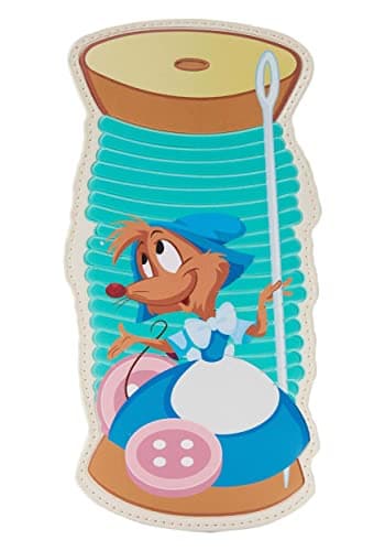 Image of Loungefly Disney Cinderella Mouse Spool Card Holder, Multicolored, Standard, Cardholder