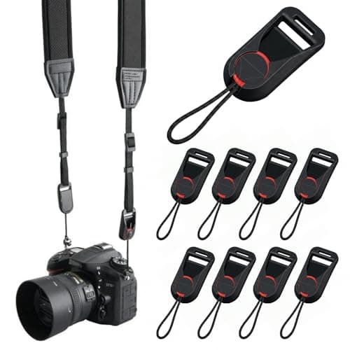 Image of Merzio 8Pcs Camera Strap Quick Release Buckles, Universal Rapid Connectors Adapter Kit Compatible with Peak Design Anchor Links, Adjustable for DSLR Mirrorless Camera Wrist Straps