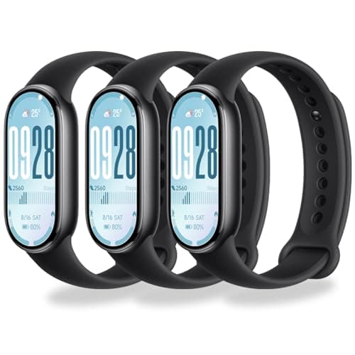 Image of BABEJIA 3 Pack Replacement Bands Compatible with Xiaomi Smart Band 10/9/8, Soft Sporty Straps, with Metal Connector, Breathable, Adjustable, Quick Release