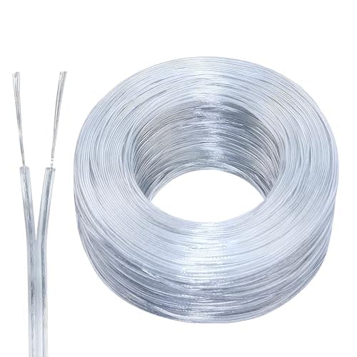 Image of 10 Meter 28AWG Electrical Wire Clear 2 Core Flat Wire PVC Mains Power Cable Flexible Outer Diameter 1.6*3.2mm Wear-Resistant Oxidation Resistane for Installing Low-Power Household Appliances LED Lamps