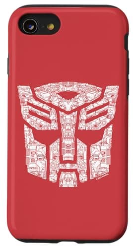 Image of iPhone SE (2020) / 7 / 8 Transformers Evergreen Autobots Icon Collage Filled Logo Case