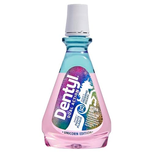 Image of Dentyl Dual Action CPC Mouthwash, 12hrs Fresh Breath & Total Care, Alcohol Free, Unicorn Edition Mystical Mint, 500 ml
