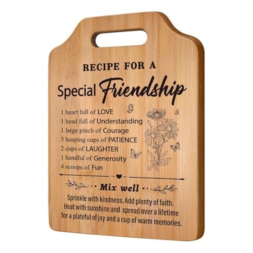 Image of Unique Bamboo Chopping Board - Friendship Gifts for Women, Unique Gift for Women, Best Friend Birthday & Christmas Presents - Ideal Thoughtful Gift for Her, Female Friends, Daughter or Sister