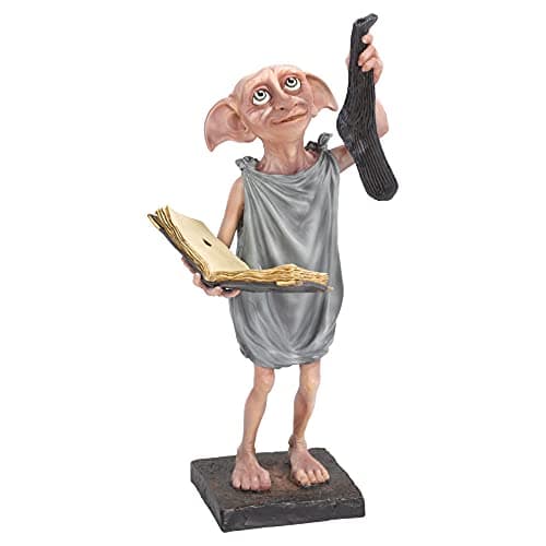 Image of The Noble Collection Harry Potter Dobby Sculpture - 9in (23cm) Hand Painted Resin House Elf Statue - Officially Licensed Film Set Movie Props Gifts