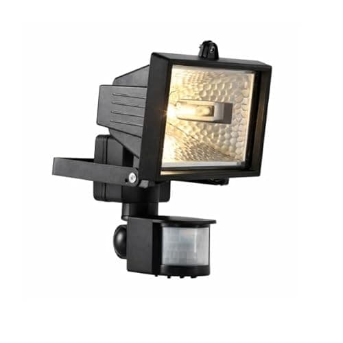 Image of Garden Mile 120W Security Flood Light with PIR Motion Sensor – Outdoor Halogen Security Light Waterproof IP44 – Aluminium Weatherproof Garden Floodlight for Driveway, Garage, Yard & Forecourt