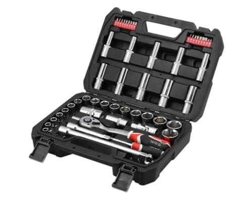 Image of Yato 60PCS 1/2" Socket Set with Ratchet, Sockets 10-32mm, Chrome Vanadium Steel, AS-DRIVE System
