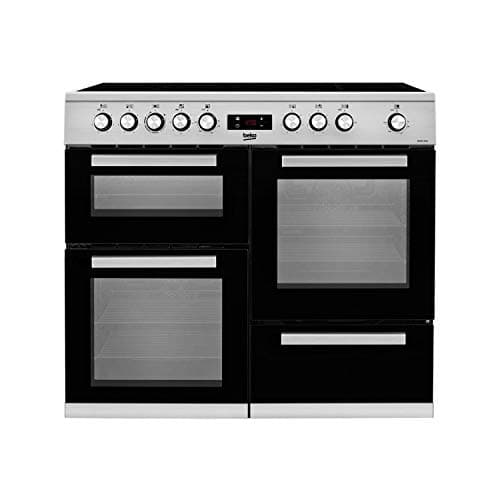 Image of Beko Freestanding 100cm double oven range cooker Stainless Steel KDVC100X