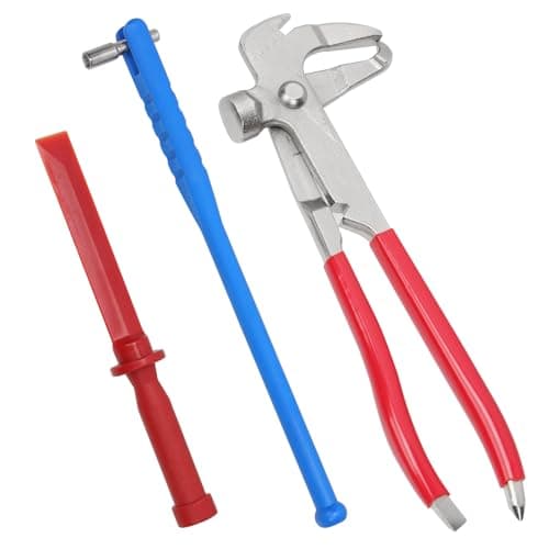 Image of Swpeet 3Pcs Wheel Balancing Weight Pliers Hammer Tool with 1Pc Tire Valve Stem Puller/Installer and 1Pc Chisel Scraper, Wheel Weight Pliers, Tire Clip On Weight Balance Rim Repair Remover