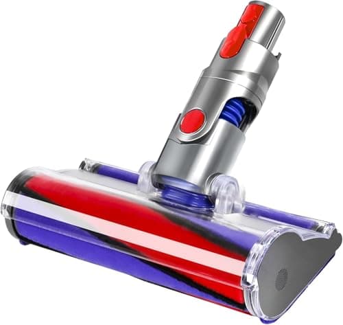 Image of Soft Roller Cleaner Head Compatible with Dyson V10 V11 V15 V8 V7 Cordless Vacuum,Quick Release Fluffy Vacuum Head Replacement Attachments Parts Accessories for Dyson,Suitable for Hardwood Floor