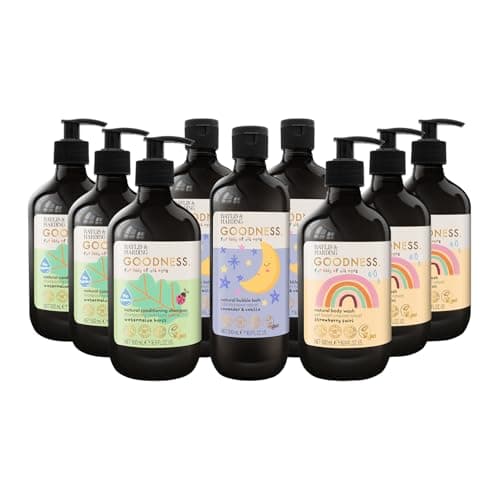 Image of Baylis & Harding Goodness Kids Bundle: Lavender & Vanilla Bubble Bath, Watermelon Burst No Tears Conditioning Shampoo & Strawberry Swirl Body Wash, 9 x 500 ml Bottles - Vegan Friendly