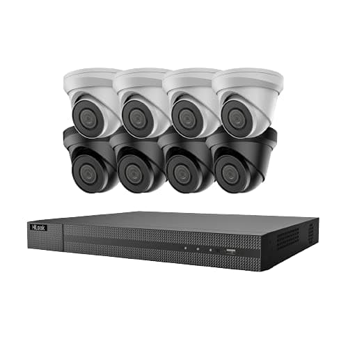 Image of 4K CCTV SYSTEM HILOOK IP POE 8MP UHD 8CH 8 CHANNEL NVR 4X DOME CAMERAS WHITE KIT (1TB (1000 GB)