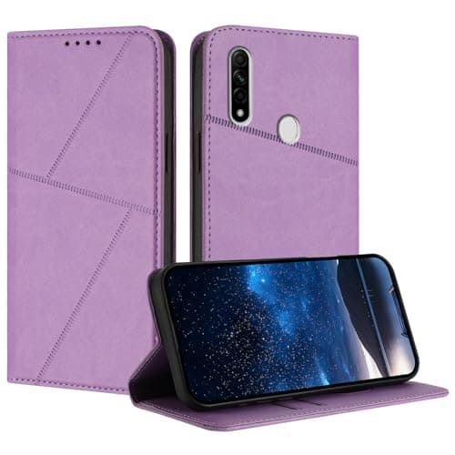 Image of Jiajihua Cover Compatible with Honor 10 Lite (2018),Compatible with Honor 10 Lite (2018) Magnetic Closure [PU Leather + Phone Case] Wallet Card Slot Flip Stand Purple