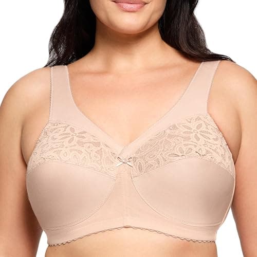 Image of Glamorise MagicLift Cotton Support Wirefree Bra 1001 (Women's & Women's Plus)
