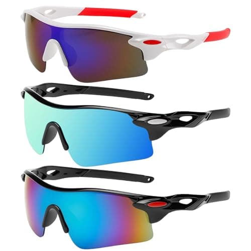 Image of Zynqo 3 Pack Children's Cycling Polarized Sunglasses, Polarized Sports Sunglasses Teens UV400 Protection for Men Women for Running Cycling Baseball Golf Outdoor Lightweight Boys Girls Kids