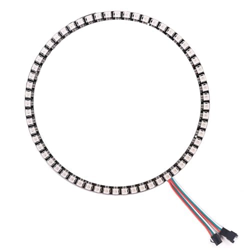 Image of GQL 5V RGB LED Ring, WS2812 IC 5050 SMD Addressable Lights (60 Bits, Black Board)