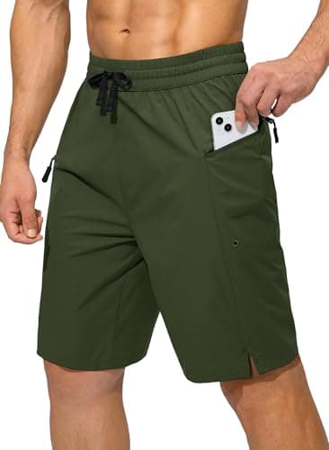 Image of Tansozer Mens Swimming Trunks Mesh Lining Swim Short Quick Dry Summer Beach Shorts with Pockets Army Green 2XL