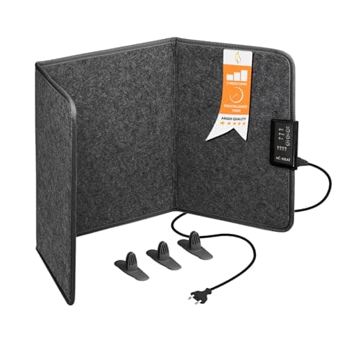 Image of Infrared Desk Heater 51x100cm Heating Panel 165W Stand Heater for Office Desk Workplace Temperature up to 65°C foldable heating wall
