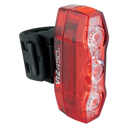 Image of CatEye ViZ450 Rear Bike Light – Ultra-Bright 450 Lumen Rechargeable Rear Bicycle Light | OptiCube Lens & Daytime Hyperflash Mode for Maximum Visibility | USB Rechargeable | CatEye Bike Accessories