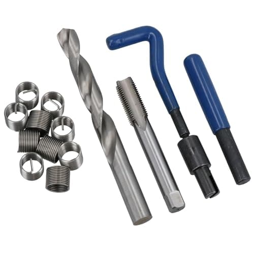 Image of AB Tools M14 x 1.5mm Metric Thread Repair Kit Helicoil Set for Damaged Threads 15pc