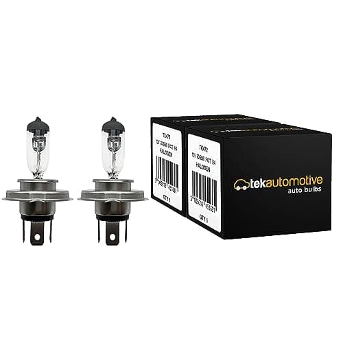 Image of Tek Automotive H4 472 Car Headlight Bulb, Halogen Headlight Headlamp Car Light Bulbs, 12V 60/55W P43T - Twin Pack