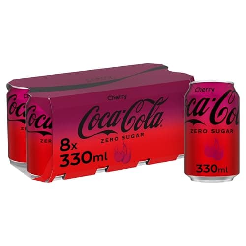 Image of Coca-Cola Zero Sugar Cherry Soft Drink Cans, 8 x 330 mL