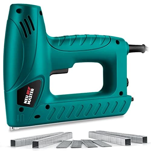 Image of NEU MASTER Electric Brad Nailer, Staple Gun PLD6013 with Contact Safety and Power Adjustable Knob for Upholstery and Home Improvement