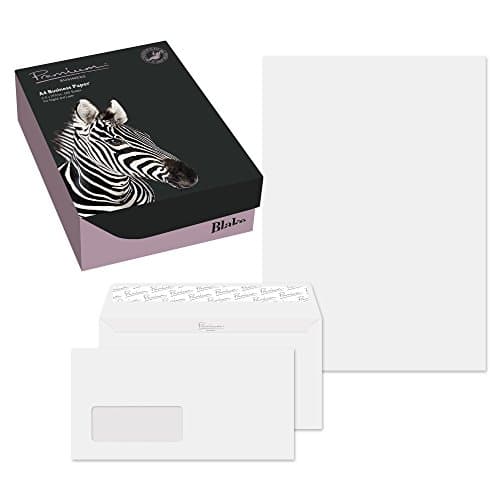 Image of Blake Envelopes Premium Business 31670 Packung Papier und Umschläge Ice Weiß Wove A4 Paper & DL Envelopes 120 g/m² | 50 Stück