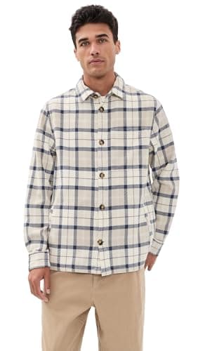 Image of Barbour Men's Vennel Textured Tartan Overshirt, Oban Mist Tartan, Large