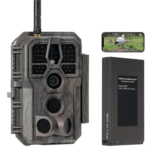 Image of GardePro E8P Wildlife Camera, WiFi Bluetooth, Trail Cameras with 8000mAh Rechargeable Battery Pack, 100ft Night Vision Motion Activated