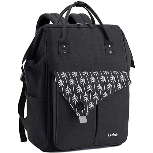 Image of Lekesky Laptop Backpack 15.6 Inch Laptop Rucksack Bag for Womens Backpack for Work Business Travel School College, Black