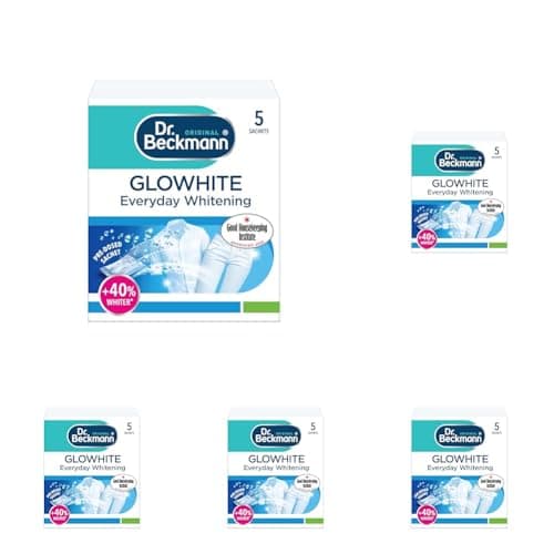 Image of Dr. Beckmann Glowhite | maintains brighter white laundry | 5 In-Wash Sachets (Pack of 5)