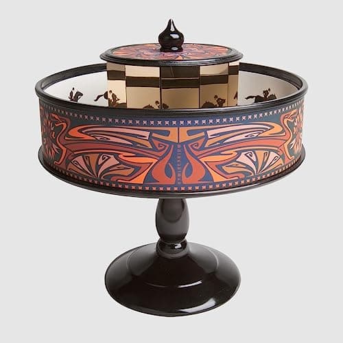 Image of Hemisferium Modernist Black Praxinoscope, Fully Functional Handcrafted Animation Device, 20cm x 22cm, Beautiful Zoetrope Replica