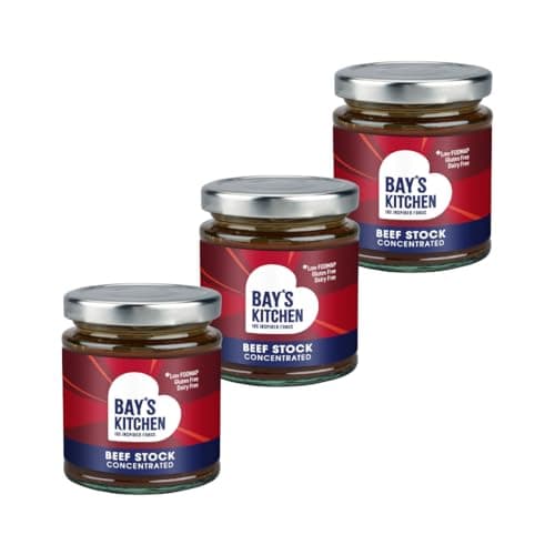 Image of Bay's Kitchen Rich Concentrated Beef Stock 3 Pack - Stir In Cooking Stock for sauces and home recipes, Gluten-Free, Dairy-Free and Low Fodmap