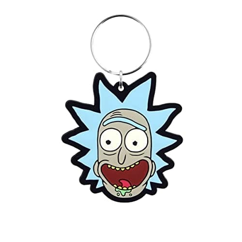 Image of Rick and Morty Rubber Keychain, Multi-Colour, 4.5 x 6cm