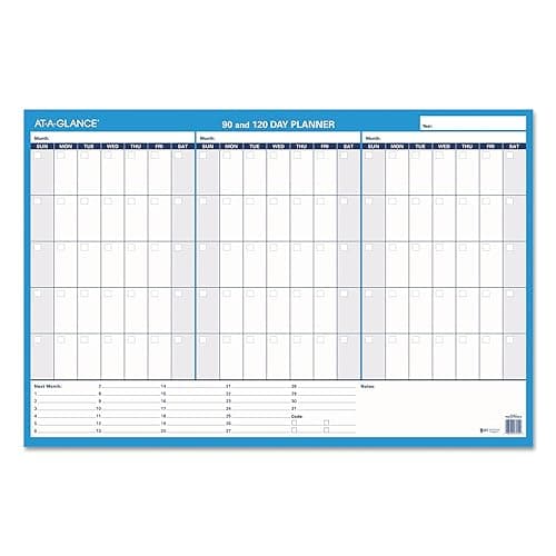 Image of At-A-Glance - Recycled 90/120-Day Undated Horizontal Erasable Wall Palnner 36" X 24" "Product Category: Calendars Planners & Personal Organizers/Wall Calendars & Planners"