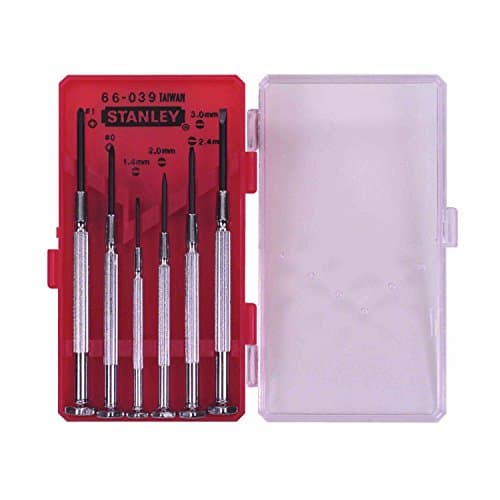 Image of STANLEY Precision Screwdriver Set (6 Pieces) with Hexagonal Handle and Revolving Head and Plastic Case 1-66-039
