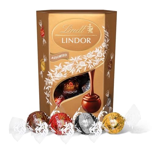Image of Lindt Lindor Assorted Chocolate Truffles – 200g Box (Approx. 16 Balls) – Smooth Filling – Gift, Birthday, Congratulations Treat
