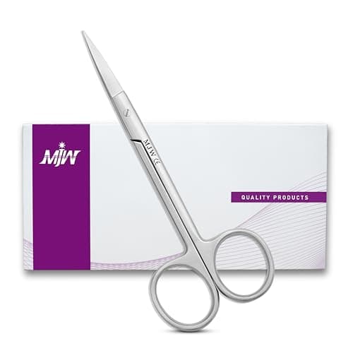 Image of MJW Nail Scissor for Women – Stainless Steel Straight Toenail & Cuticle Trimming Tool, Multi-Use Grooming Scissor for Beard, Nose & Ear Hair