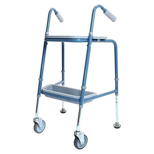 Image of NRS Healthcare Duo Height Adjustable Walking Trolley, P23117, Turquoise Blue