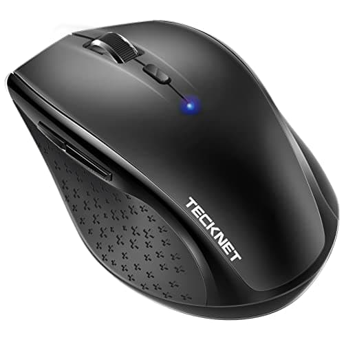 Image of TECKNET Classic Bluetooth Mouse, 4800 DPI Wireless Mouse, Cordless Mice Ergonomic Portable Mouse for Laptop, Computer Mouse with 6 Adjustable DPI, PC Mouse with 24 Month Battery Life