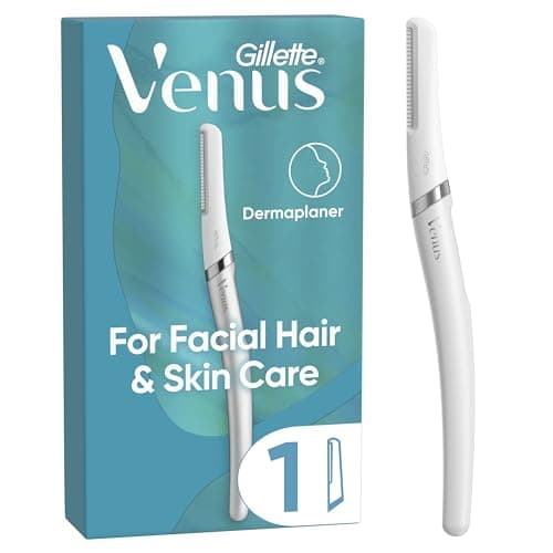 Image of Gillette Venus Dermaplaning Blades for Face, Womens Face Razor for Facial Hair & Skin, Exfoliating Dermaplaner Tool Kit with 1 Blade Refill