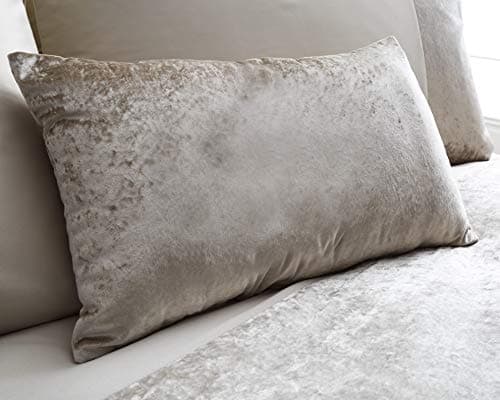 Image of Marble Crushed Velvet 30cm x 50cm Boudoir Double Sided Cushion - Champagne