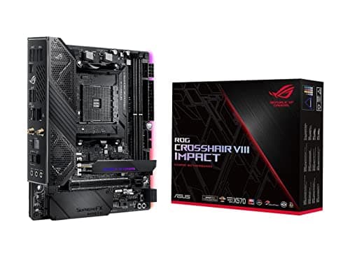 Image of Asus ROG (X570) Crosshair VIII Impact, AMD, AM4, Ryzen 3000, (Mini-DTX) SFF Gaming Motherboard with PCIe 4.0, On-Board WiFi 6 (802.11Ax), Intel LAN, SATA 6GB/s, USB 3.2 Gen 2, SO-DIMM.2 and Aura Sync