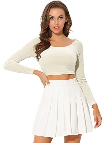 Image of Allegra K Women's Velvet Long Sleeve Crops Off Shoulder Solid Crop Top Slim Fit Saree Blouse Beige M