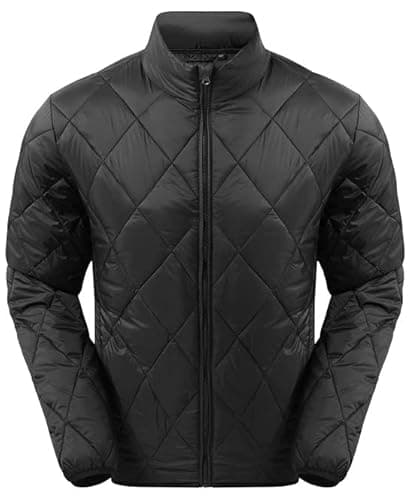 Image of COOZO Mens Diamond Pane Padded Jacket - Black - M