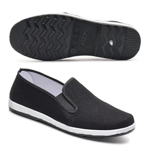 Image of Martial Arts Cloth Shoes Chinese Traditional Tai Chi Kung Fu Footwear Men's Women's Canvas Shoes White EU Size 38