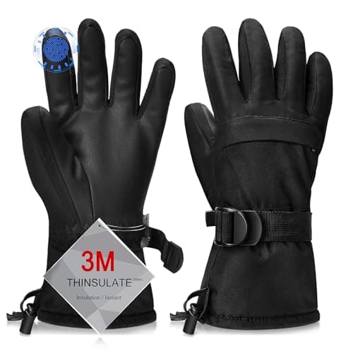 Image of Odtmger Ski Gloves, Warmest Waterproof and Breathable Snow Gloves for Cold Weather, Fits Adult,for Parent Child Outdoor
