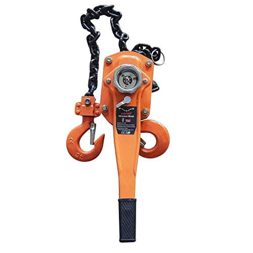 Image of KATSU Tools 3 Ton Chain Hoist Lever Block – Manual Ratchet Puller, 1.5m Lift, 3000kg Capacity, Heavy Duty Come Along Winch with Hooks for Lifting & Pulling 181717