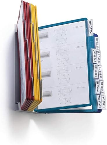 Image of Durable VARIO Display Panel Wall Unit | 20 Panels and Tabs in Assorted Colours | Ideal for Storing and Display ing A4 Documents